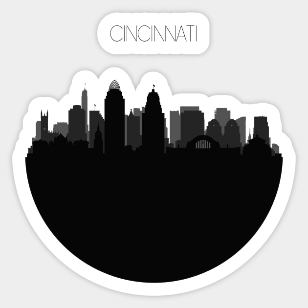 Cincinnati Skyline Sticker by inspirowl